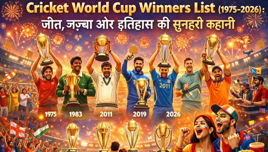 Cricket World Cup Winners List (1975–2026)