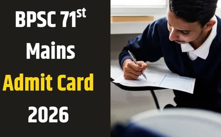 BPSC 71st Mains Exam 2026: 17 अप्रैल से एडमिट कार्ड डाउनलोड, 25 अप्रैल से परीक्षा शुरू, जानें पूरी अपडेट