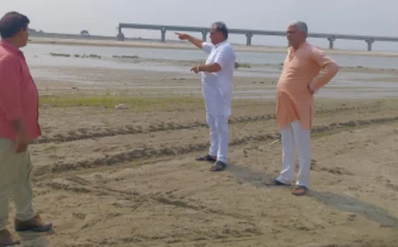 मोहन सिंह सेतु की बदहाल स्थिति पर कांग्रेस का निरीक्षण, आंदोलन की चेतावनी