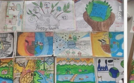 गुरुकुलम विद्यापीठ में पृथ्वी दिवस पर भव्य आयोजन, चित्रकला प्रतियोगिता और स्वच्छता अभियान संपन्न