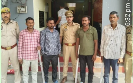 हत्या मामले में चार आरोप गए जेल