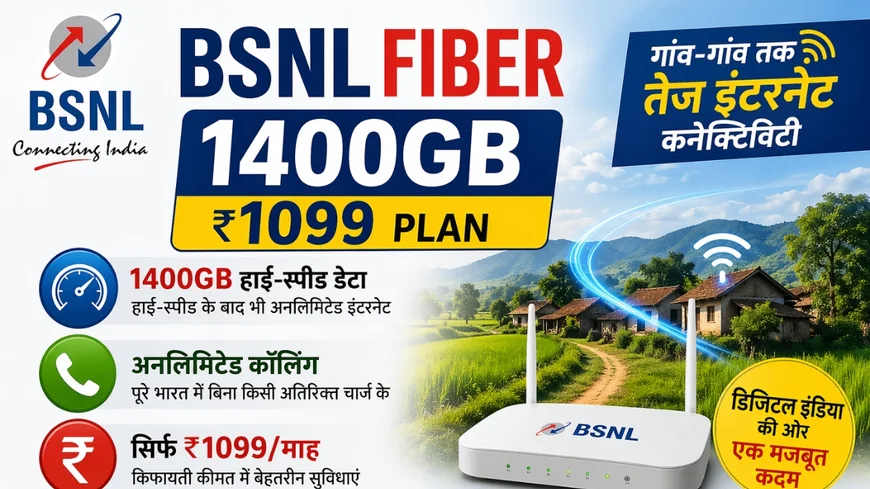 BSNL Fiber 1400GB ₹1099 प्लान