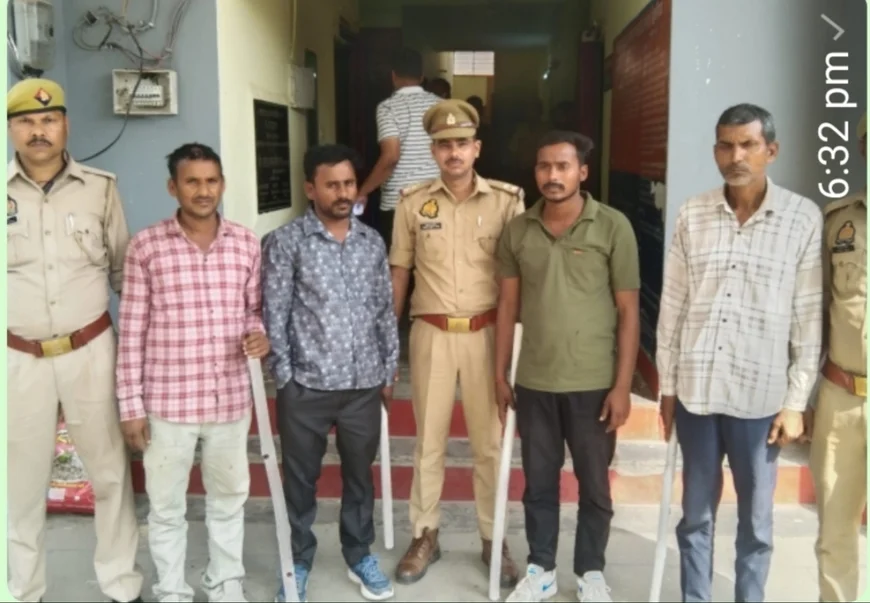 हत्या मामले में चार आरोप गए जेल