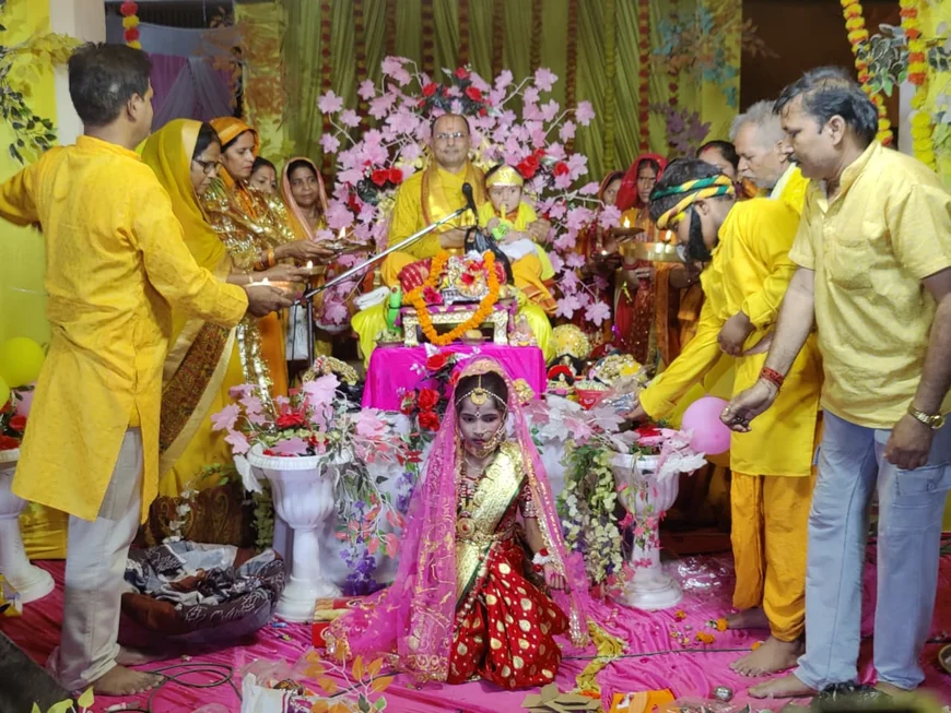 श्रीकृष्ण जन्मोत्सव कथा सुनकर श्रद्धालु भाव-विभोर, भरौली मंदिर में भक्तिमय माहौल