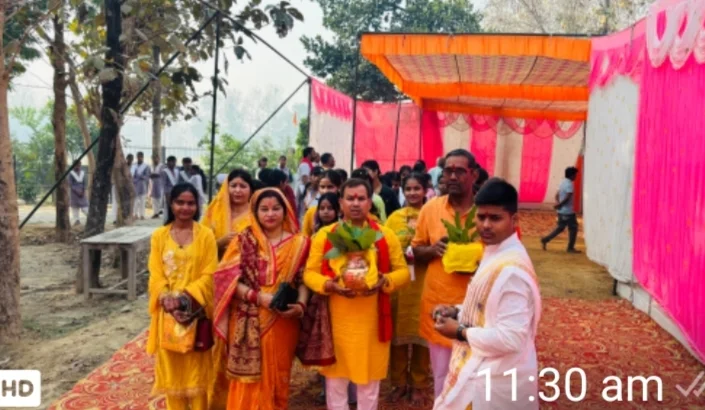 देवरिया के हर्ष चंद्र इंटर कॉलेज में हनुमान प्रतिमा की प्राण प्रतिष्ठा, कंप्यूटर कक्ष का उद्घाटन