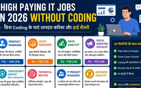 High Paying IT Jobs in 2026 Without Coding: बिना Coding के IT सेक्टर में मिलने वाली हाई सैलरी नौकरियां
